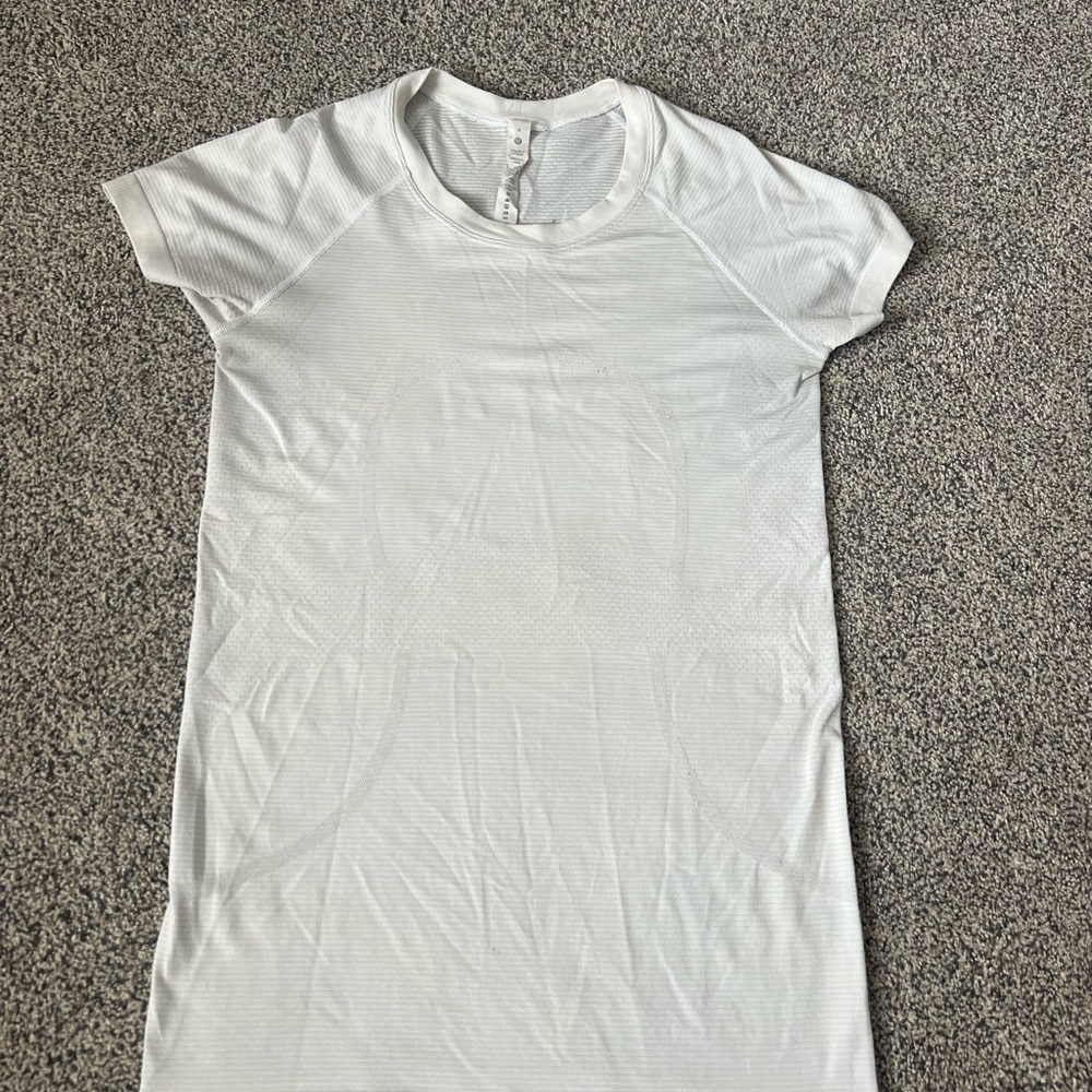 White Lululemon Swiftly Tech Top